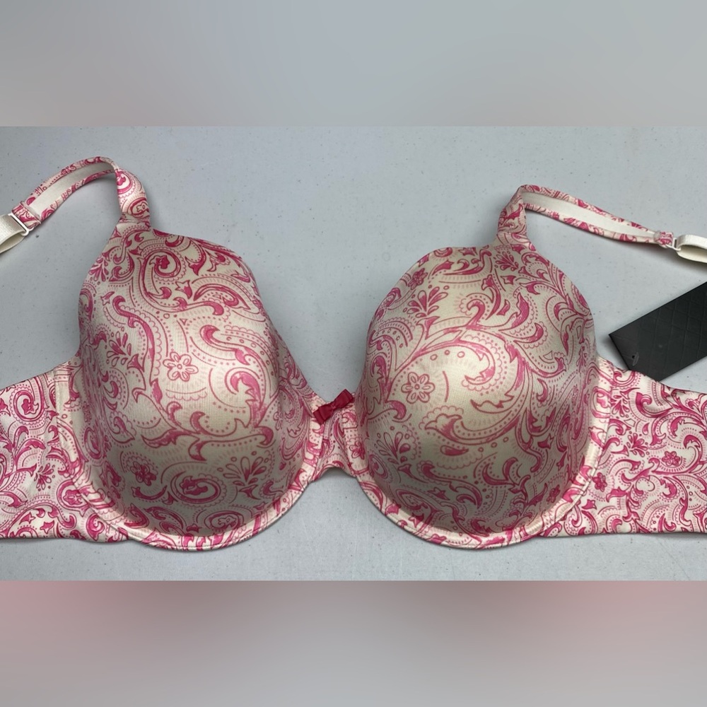 NWT ti Voglio CREM/PNK Lightly Lined Underwire, 44DD *P1011